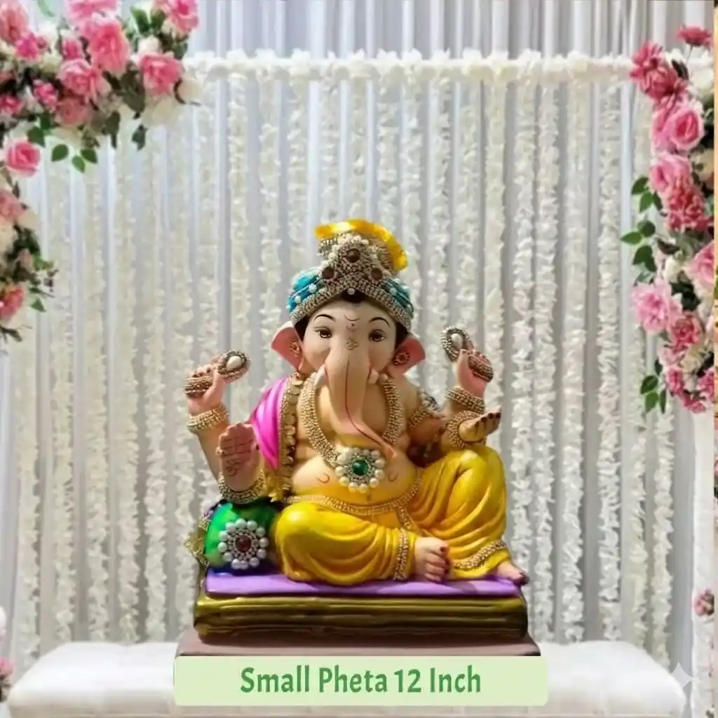 Small Pheta paper Ganesha murti